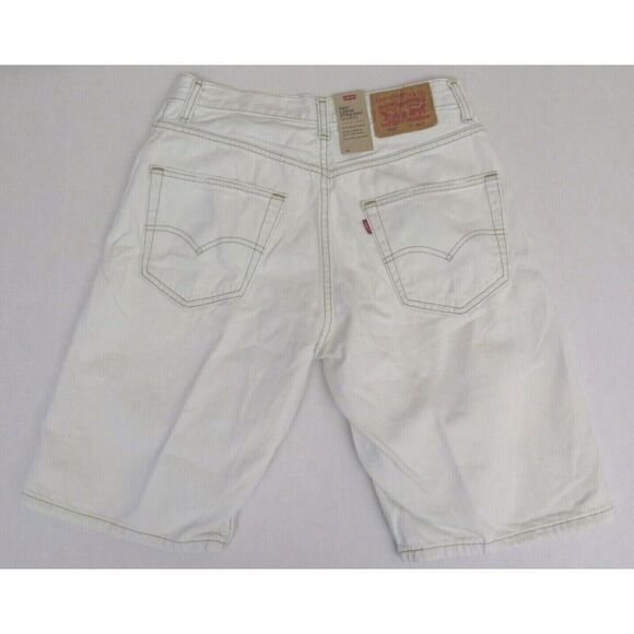 Levi's 569 Men's Sz 30 White Washed Loose Straight Denim Shorts - Picture 2 of 7